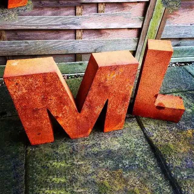Corten Steel Outdoor Rusty Letter Metal Sculpture