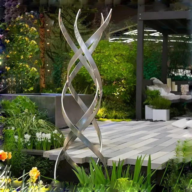 Courtyard Decoration Stainless Steel Sculpture Modern