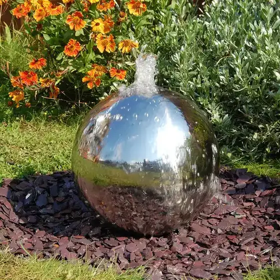 High Quality Large Stainless Steel Water Ball Garden Fountain