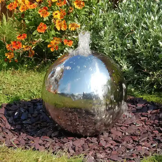 High Quality Large Stainless Steel Water Ball Garden Fountain