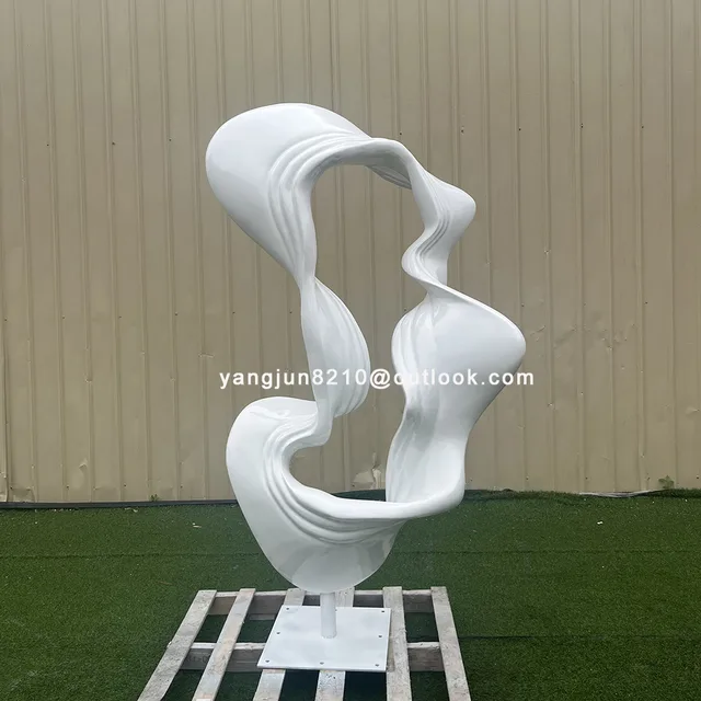 Custom color Outdoor park square garden courtyard art stainless steel abstract sculpture seen from another angle