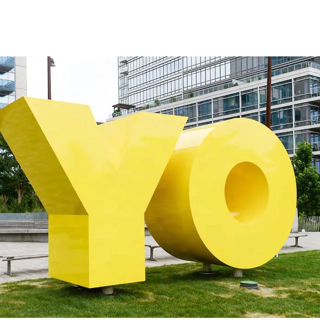 Customized Modern Letters Outdoor Stainless Steel Sculpture