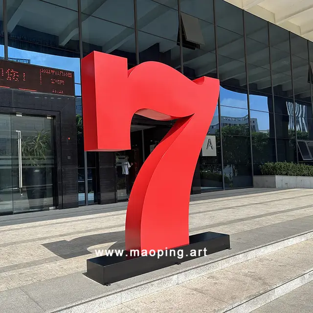 Digital Sculpture House Number for Villa No. 7 seen from another angle