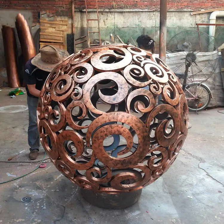 Famous Modern Outdoor Garden Metal sphere Sculpture Metal Sculpture