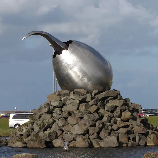 Fancy Design Egg Metal Garden Stainless Steel Sculpture For Sale
