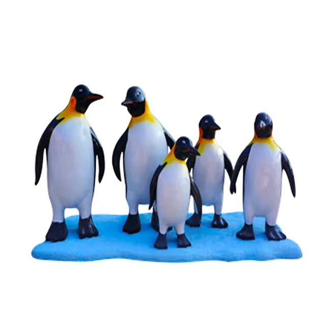Large Stainless steel /fiberglass penguins public art