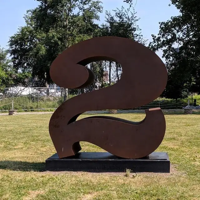 Figure Garden Metal Outdoor Corten Steel Sculpture seen from another angle