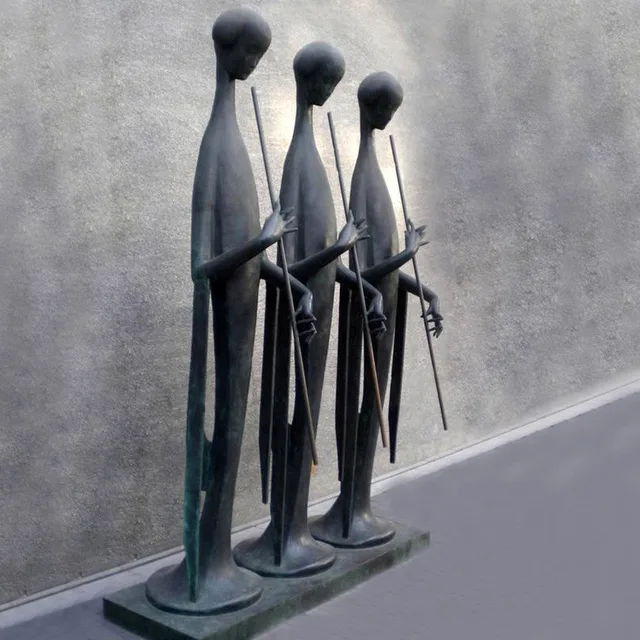 Gallery Decor Life Size Boy Bronze Figurative Abstract Sculpture