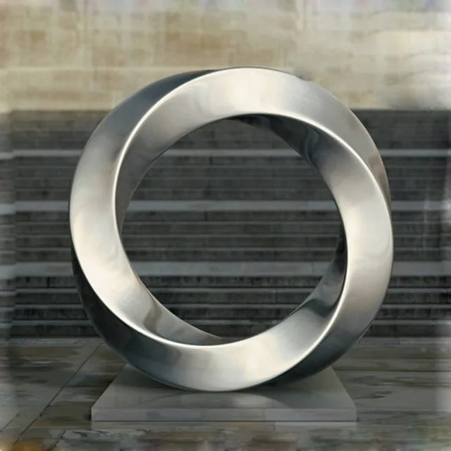 Polished Stainless Steel Abstract Sculpture Garden Decoration