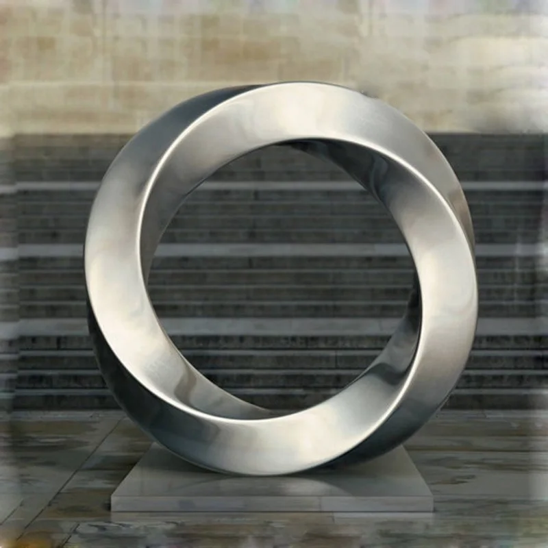 Polished Stainless Steel Abstract Sculpture Garden Decoration