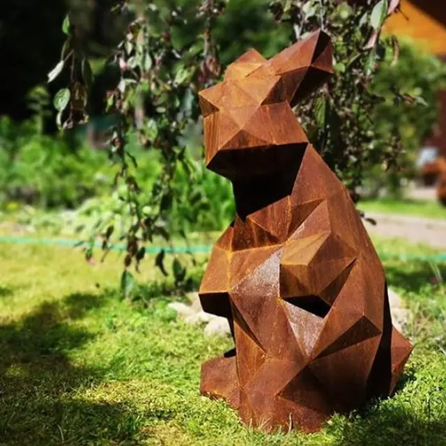 Garden Rusted Corten Steel Metal Reindeer or Moose Sculpture