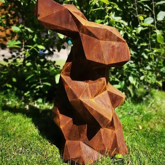 Wholesale Outdoor Metal Garden Art Corten Steel Face Sculpture