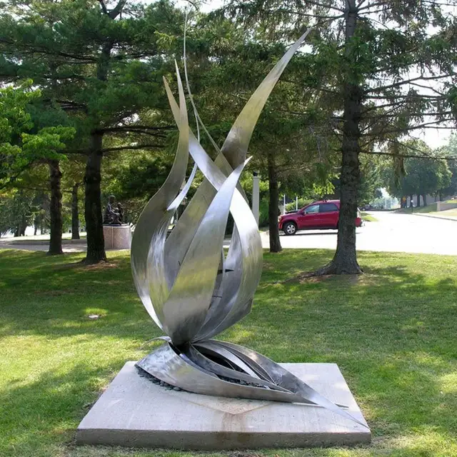 Large Modern Statue Abstract Garden Steel Sculpture