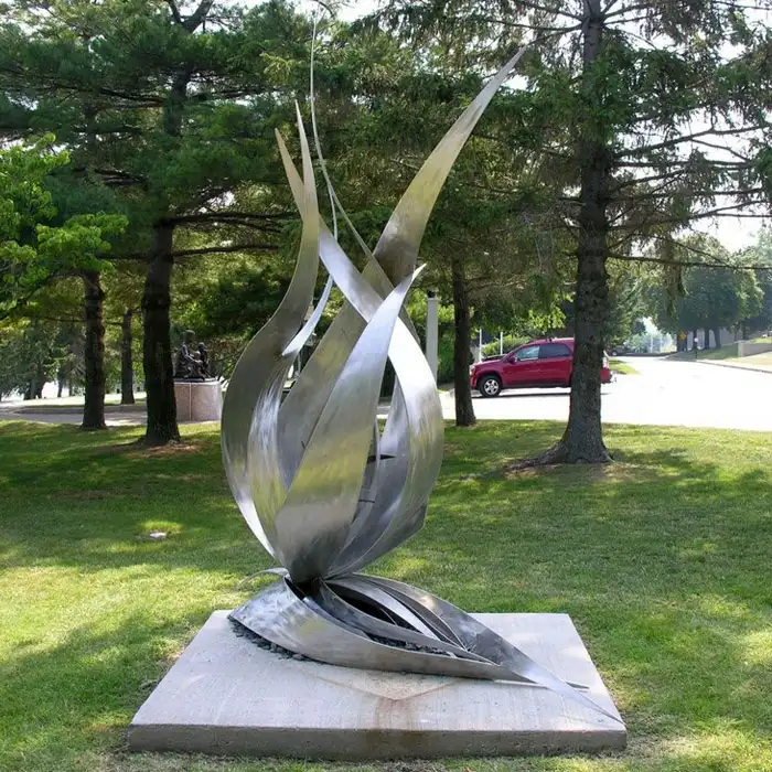 Large Modern Statue Abstract Garden Steel Sculpture