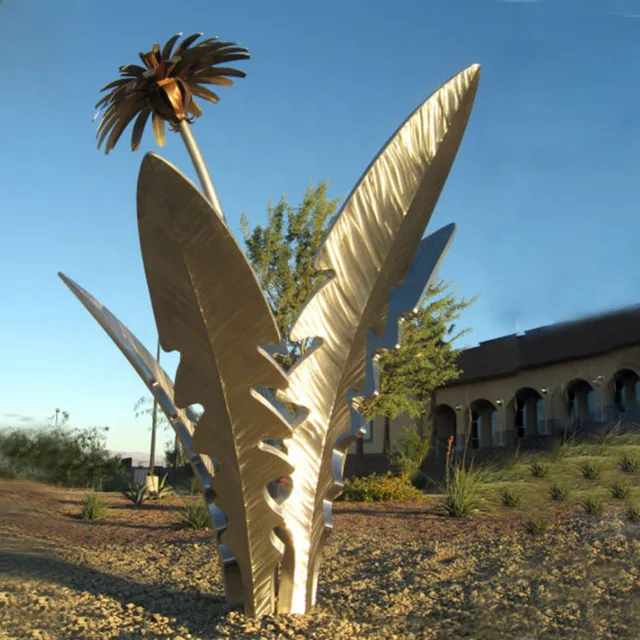 Garden Decorative Sculpture Stainless Steel Flower Sculpture