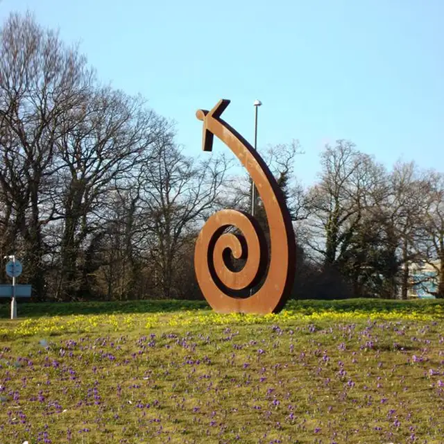 Garden Landscape Corten Steel Spiral Man Metal Figure Sculpture
