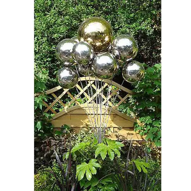 Garden Metal Ornament Stainless Steel Balloon Sculpture seen from another angle