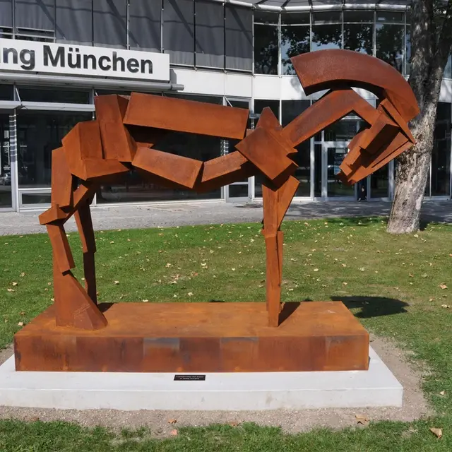 Garden Rusty Corten Steel Animal Horse Sculpture For Sale
