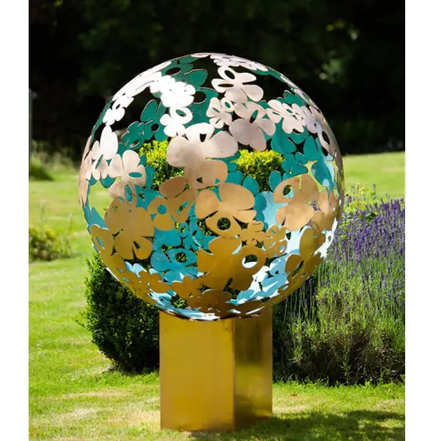 Handmade Modern Design Large Hollow Stainless Steel Balls Sculpture