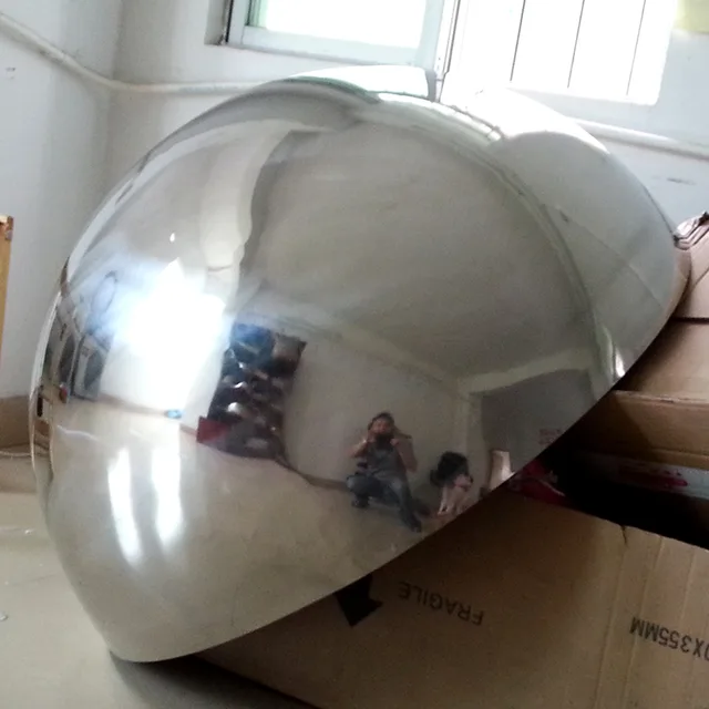 304 large metal sphere Stainless Steel Half Sphere Hemisphere in close view