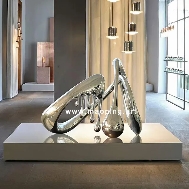 Home decor design abstract unique luxury courtyard decoration metal art sculptures