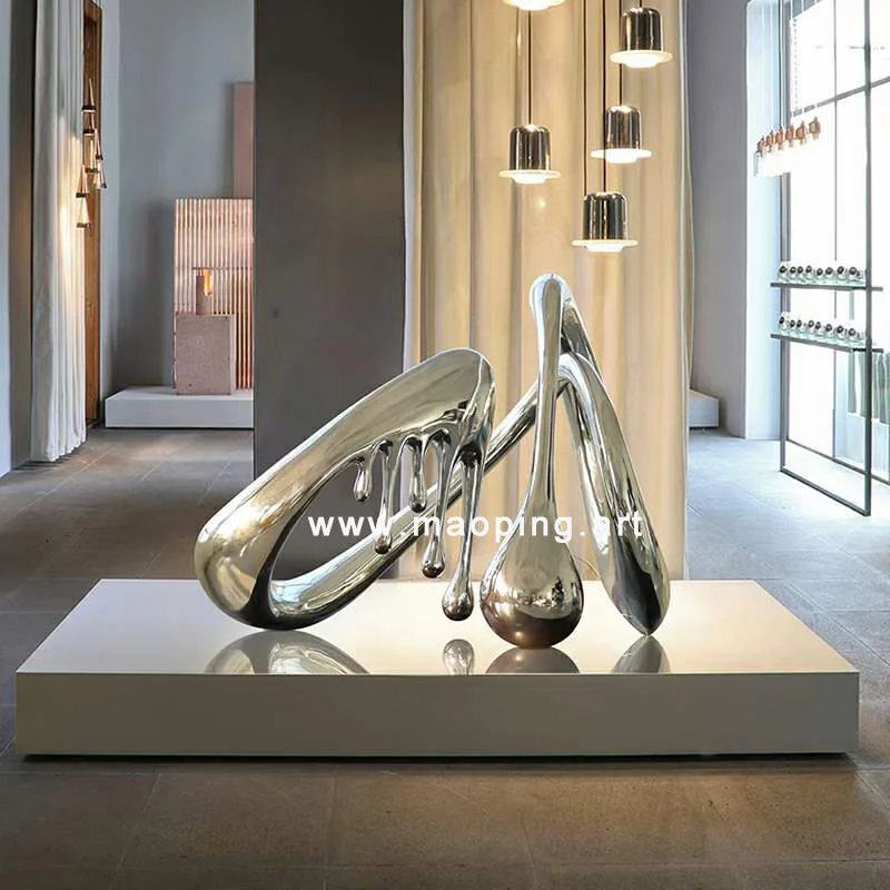 Home decor design abstract unique luxury courtyard decoration metal art sculptures