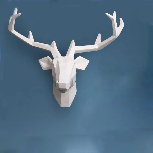 Deer Statue, Outdoor Decoration Stainless Steel Deer Sculpture seen from another angle