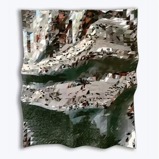 Metal wall pictures decorations stainless steel Square Scale wall Sculpture