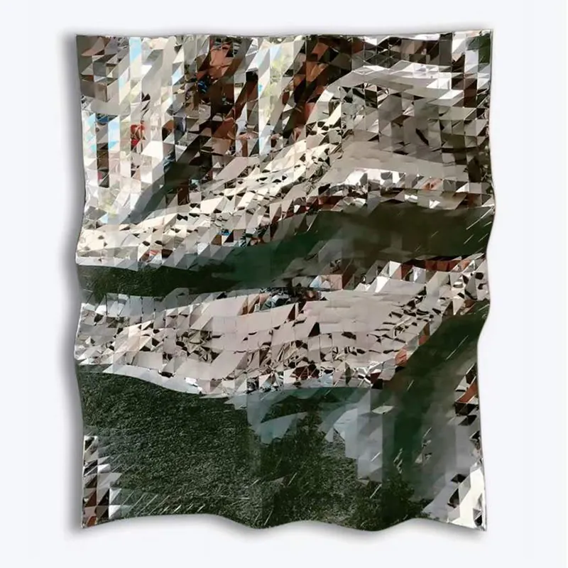 Metal wall pictures decorations stainless steel Square Scale wall Sculpture