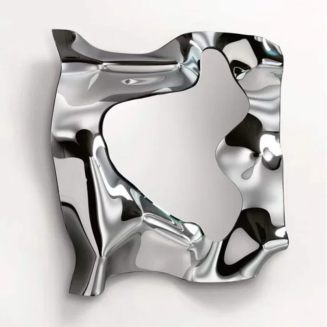 Metal wall pictures decorations Abstract stainless steel Irregularity wall Sculpture