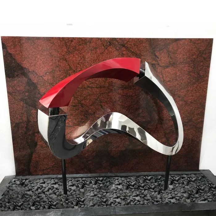 Polished Stainless Steel Abstract Metal Modern Home Sculpture For Decoration