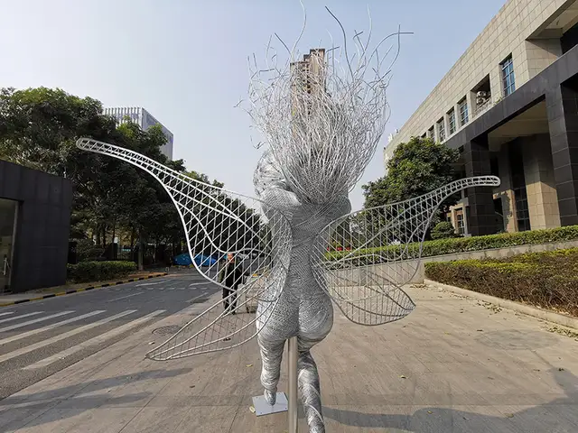 Incredible Garden Stainless Steel Dandelion Wire fairies Fairy Sculpture