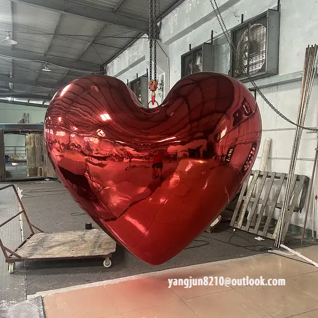 Indoor airport theater gallery public art sculpture high-end decorative art rusty love sculpture in close view