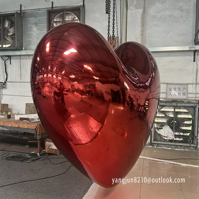 Indoor airport theater gallery public art sculpture high-end decorative art rusty love sculpture seen from another angle