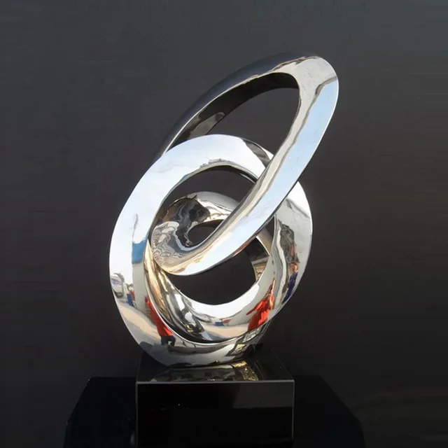 Indoor Decoration Stainless Steel Office Sculpture seen from another angle