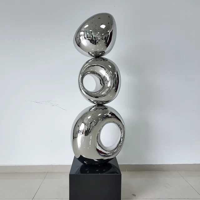 Indoor hotel home decoration art stainless steel abstract sculpture