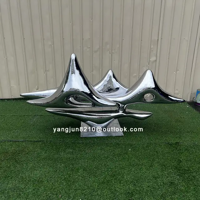 Indoor living room hotel apartment home decoration stainless steel rockery sculpture