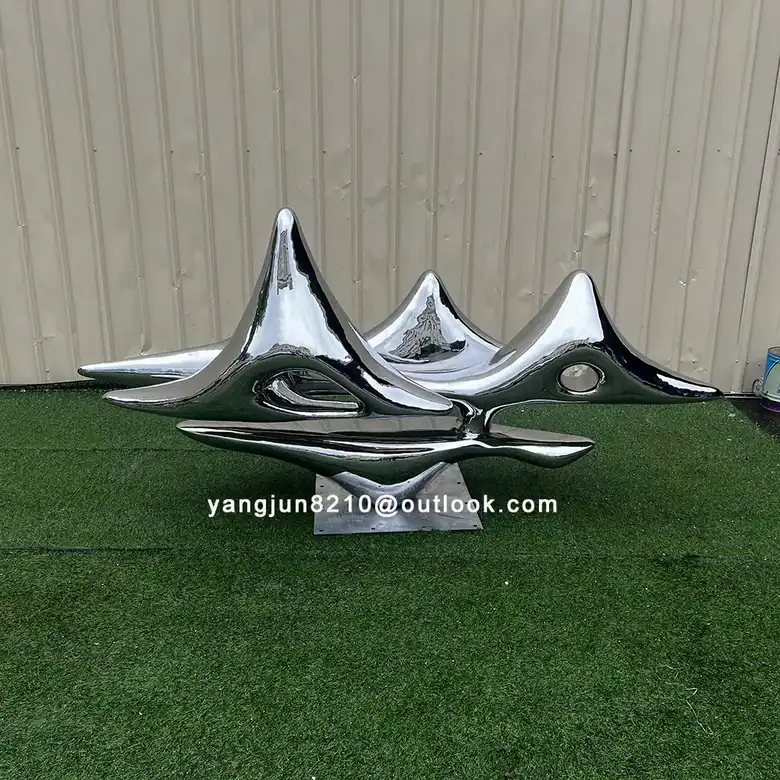 Indoor living room hotel apartment home decoration stainless steel rockery sculpture