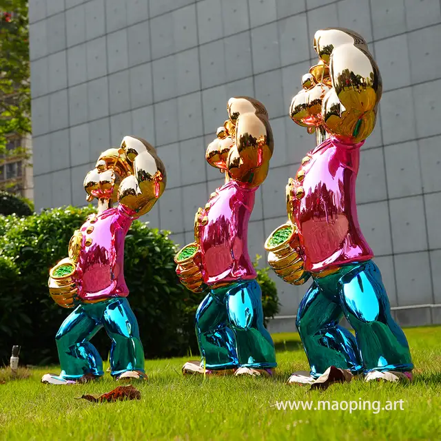 Indoor Museum Gallery Hotel Airport Fiberglass Cartoon Sailor Sculpture seen from another angle