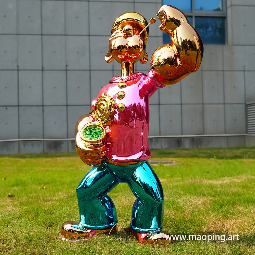 Indoor Museum Gallery Hotel Airport Fiberglass Cartoon Sailor Sculpture