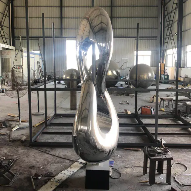 Interior Art Decoration Modern Stainless Steel Sculpture 3-9 Meters are available