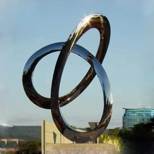 Interior Custom Decoration Mirror Polished Sculpture Stainless Steel Sculpture