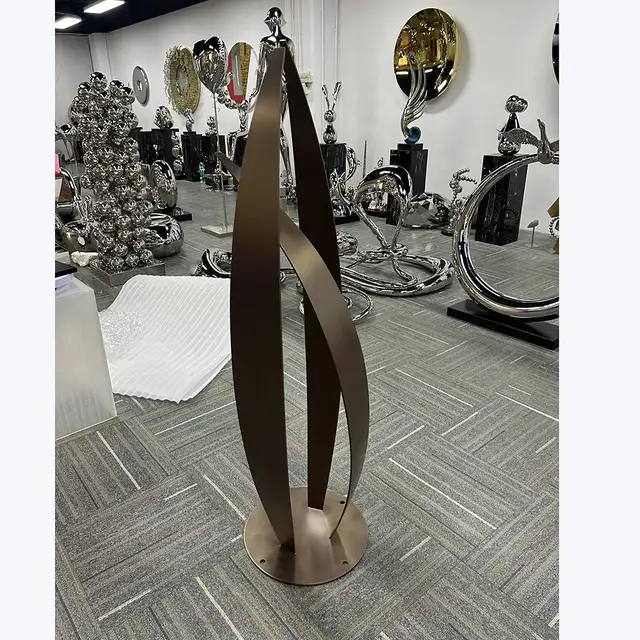 150cm Interior Deco Art Stainless Steel Abstract Sculpture seen from another angle