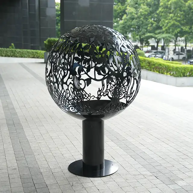 Interior Deco Art Stainless steel laser-cut sphere sculpture