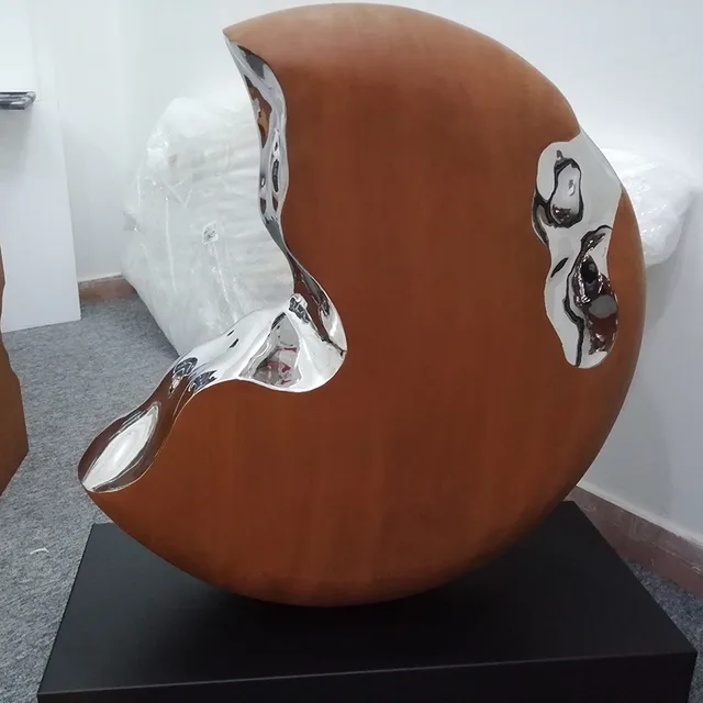 Interior decoration Stainless steel abstract sculpture