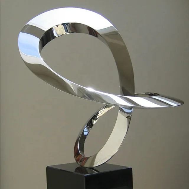 Interior modern decoration stainless steel abstract sculpture