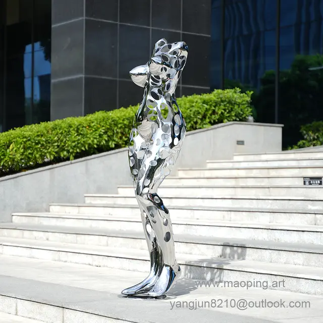 Interior Museum Gallery The Library decorative Art stainless Women Sculpture seen from another angle