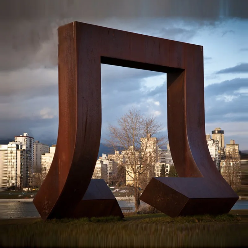 Large Corten Steel Landscaping Gate Sculpture