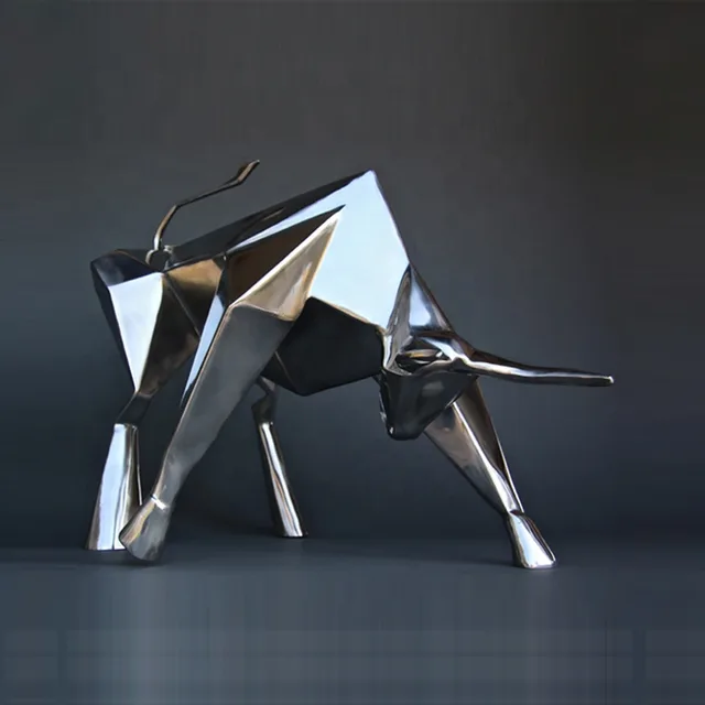 3D Stainless Steel Outdoor Large Horse Sculpture in close view