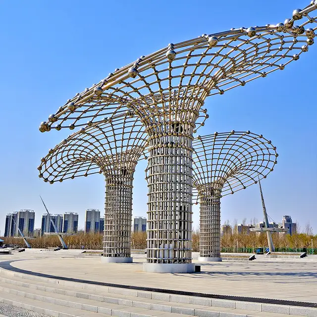 Large Modern Outdoor Stainless Steel Globe Map Sculpture in close view
